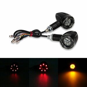 ◆送料無料◆LED ウインカー 砲弾型 12V 3種機能付 