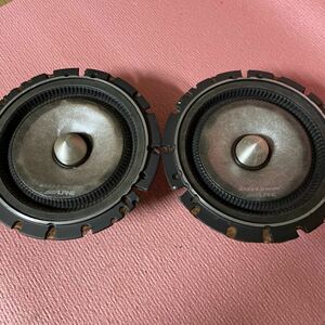 ジャンク品 ALPINE DDLinear 16cmスピーカー DLC-167R 2-WAY 160W 40W 4Ω アルパイン