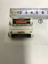 SANYO サンヨー CR17450SE(3V) LASER Lithum リチウム バッテリー 充電池 2個 未使用長期保管品 現状 No.3207_画像1