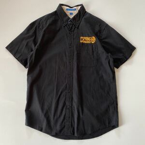 PORT AUTHORITY short sleeves button down shirt work shirt enterprise embroidery black S