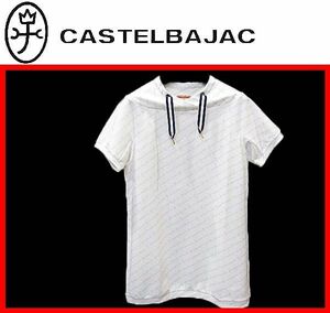  lady's *42(L)*\30800=CASTELBAJAC Castelbajac =.. transcription print Logo total pattern short sleeves tunic 01