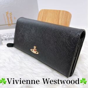 Vivienne Westwood ヴィヴィアン 人気 ブラック 長財布 未使用 J-007