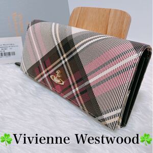 Vivienne Westwood ヴィヴィアン 大人気 チェック 長財布 レディース 未使用 J-010