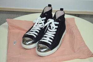  MiuMiu MIUMIU plate is ikatto sneakers shoes shoes 35.5 D0834