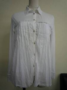 ◆ ALPHA アルファ 長袖トップス 白 綿 ◆