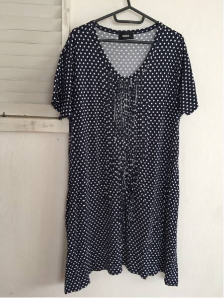 1回着美品◆zucca ズッカ ドットワンピース◆紺