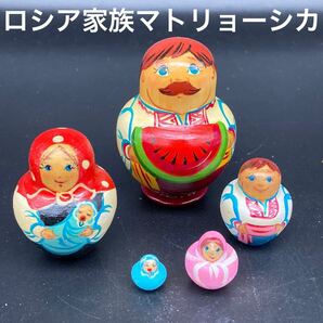 ★赤ちゃんまで★ロシア民芸品家族マトリョーシカ(スイカ)A★送料無料★