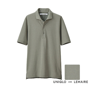 デッドストック UNIQLO AND LEMAIRE（ユニクロアンドルメール） スーピマコットンポロシャツ Khaki L 新品タグ付き レア