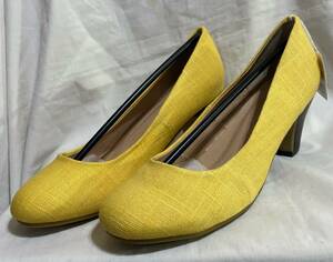  high heel pumps 23cmfa knee show pretty appear yellow 8800 jpy goods unused goods 