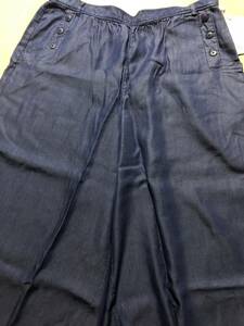 [ including in a package un- possible!] Denim wide pants ( ska ntsu) 4L * large size 