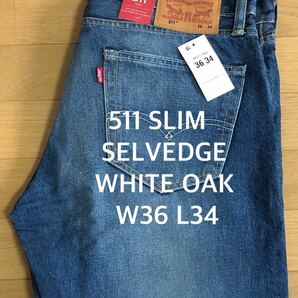 Levi's 511 SLIM FIT SELVEDGE WHITE OAK W36 L32