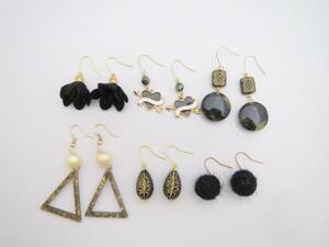  hand made black series black earrings 6 piece set 