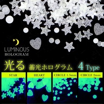 R05★暗いところで光る！ ルミナスホログラム 04サークル2mm 1ケース〔UVレジン 封入 ネイル 蓄光 在庫処分〕★_画像2