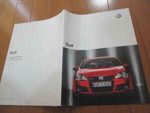 家20009　カタログ　■Volkswagen　■ゴルフ　ＧＯＬＦ■2005.11　発行52　ページ