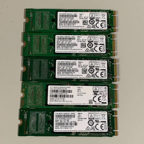 SAMSUNG M.2 SATA SSD 128GB 5枚 MZNTY128HDHP-00007