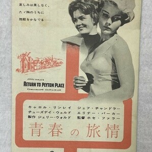 *M1554 映画チラシ「青春の旅情」２種セット 1961年公開 ホセ・ファーラー、キャロル・リンレイ、エリノア・パーカーの画像2