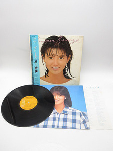 ★se1465　レコード　石川秀美　サマー・ブリーズ　帯付き　ポスター付き　歌詞カード付き　LP　昭和レトロ　邦楽　コレクション　★