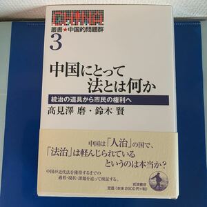 中国にとって法とは何か――統治の道具から市民の権利へ (叢書 中国的問題群 3) 2010/9/28 高見澤 磨 , 鈴木 賢 (著) ハードカバー製本