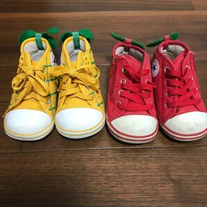 【CONVERSE】ベビースニーカー りんご＆パイナップル 2足セット 12.5cm コンバース