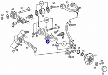 【M's】W220 AMG ベンツ Sクラス フロントコントロールアーム 左_画像2