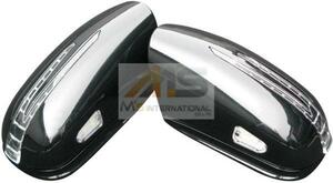 [M's] Benz W220 W215(-02y) latter term LOOK LED door mirror cover ( black ) left right 2396