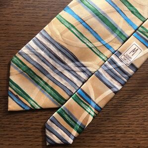 Claude Montana レトロネクタイ シルク ホログラム シャンパンゴールド マルチカラー 日本製