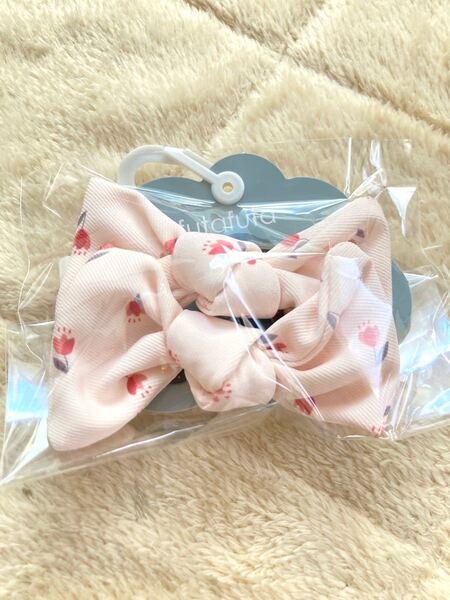 【新品】バースデイ フタフタ ピンク チューリップ ヘアゴム ヘアアクセサリー 2個セット リボン