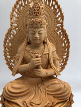 総檜材 木彫仏像仏教美術 精密細工 真言宗 大日如来座像 高さ29cm_画像6