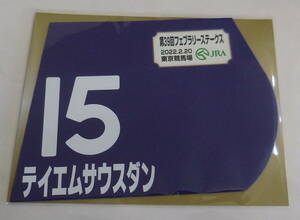 テイエムサウスダン 2022年フェブラリーステークス ミニゼッケン 未開封新品 岩田康誠騎手 飯田雄三 竹園正繼