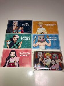 鬼滅の刃 ナンジャタウン祭日和 書き下ろし ステッカー 天元・炭治郎・禰豆子・善逸・伊之助 スライド缶 全員集合