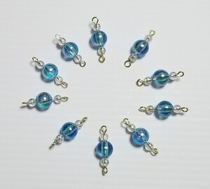 ハンドメイド コネクター 10個《ブルー》