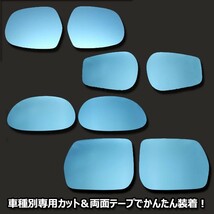 ドアミラーブルーレンズ エブリイワゴン DA62W用DBS-004 防眩仕様 左右セット 貼付タイプ ジュピター_画像4