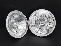 丸目2灯式ヘッドライト ジェミニ PF60 2個セット ガラス製 セミシールドビーム 2灯丸型 LED ポジション付 汎用_画像5