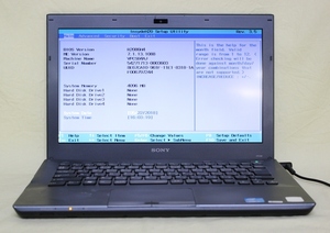 13型ノートパソコン SONY VAIO VPCSB4AJ Core i7 2640M 2.80GHz 4GB Wifi DVDスーパーマルチ ジャンク品