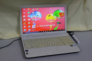 中古ノートパソコン 東芝 dynabook B351/21C PB35121CSGW Windows10 Pentium 4GB 320GB 15.6inchワイド テンキー付 OS有 取扱説明書・箱付