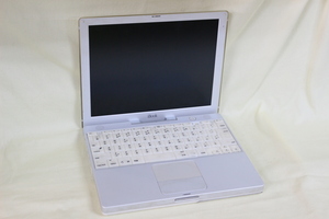 現状品ノートパソコン Apple iBook M6497 CPU不明 メモリ不明 HDD不明 12.1inch OS不明 代引き可