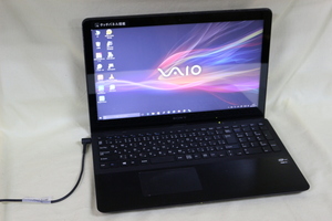 現状ノートパソコン SONY VAIO SVF15A1A1J Windows10 COREi7 8GB 750GB 15.5inchワイド タッチパネル HD Bluetooth・カメラ内蔵 テンキー付