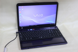 中古ノートパソコン SONY VAIO VPCCB2AJ Windows10 COREi5 4GB 320GB 15.5inchワイド HD テンキー Blu-Ray・Bluetooth・カメラ OS有