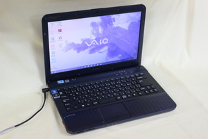 中古ノートパソコン SONY VAIO VPCEG2AJ Windows10 COREi3 4GB 320GB 14.0inchワイド blu-ray・カメラ内蔵 OS有 代引き可