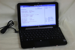 現状品ノートパソコン HP Mini NE577PA Atom メモリ1GB SSD8GB 10.2inchワイド カメラ内蔵 起動確認済 OS無 代引き可