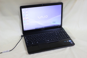 中古ノートパソコン SONY VAIO VPCEB49FJ Windows10 COREi5 4GB 500GB 15.5inchワイド HD テンキー付 Bluetooth・カメラ内蔵 OS有 代引き可