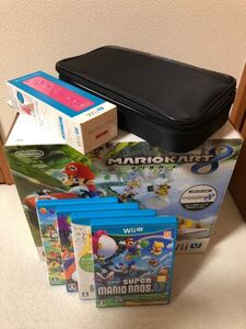 中古品 WiiU マリオカート8セット+ソフト4本+Wiiリモコン+@