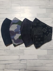 ハンドメイド 大きめメンズサイズの立体インナー 4枚セット