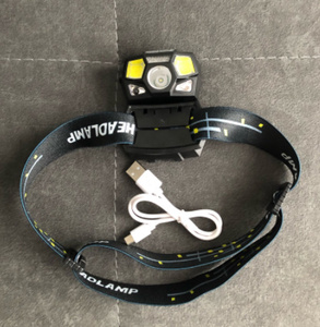 超高輝度　LEDヘッドランプ　モーションセンサーヘルメット　ヘッドランプ　強力　ヘッドライト　USB充電式　防水　懐中電灯