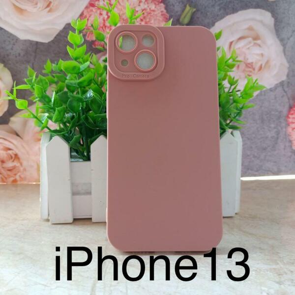 iPhone13 シリコンケース カバー ピンク 無地 韓国