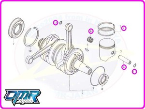 【新品】 ピストンリング＆ピン＆ベアリング＆サークリップセット 13010-KV3-305 94601-15000 13111-KV3-771 91102-KV3-771