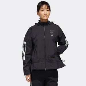 新品 定価9339円 Mサイズ adidas アディダス レディース ウインドジャケット ランニング トレーニング スポーツウエア 黒 ブラック