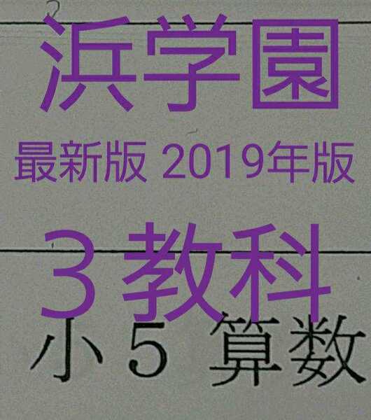 浜学園 小5 最新版 2019年版 国語 算数 理科 3教科