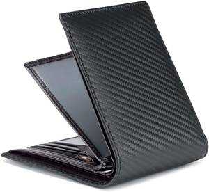 財布 二つ折り財布 牛革 大容量 薄型 コンパクト 軽量（コーヒー色） 磁気防止
