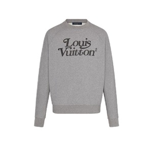 Обычный постоянный постоянный новый Louis Vuitton Louis Vuitton × Nigo LV Square Sweats Tops Grey L